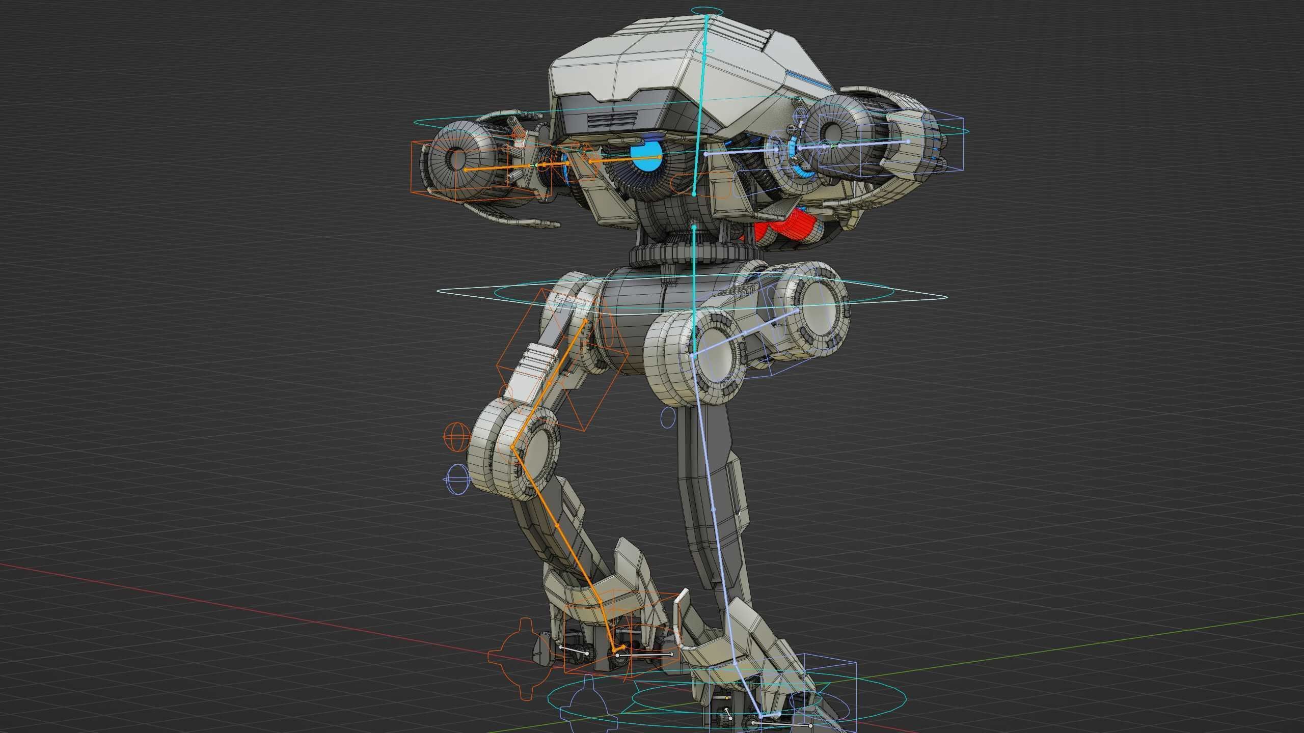 COMBAT DROID S-50 Rigged for Unreal Engine - Unity - MIXAMO  3D model_38