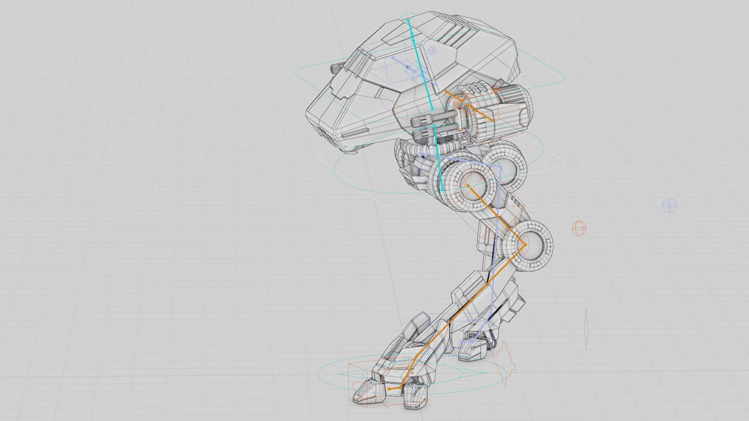 COMBAT DROID S-50 Rigged for Unreal Engine - Unity - MIXAMO  3D model_41