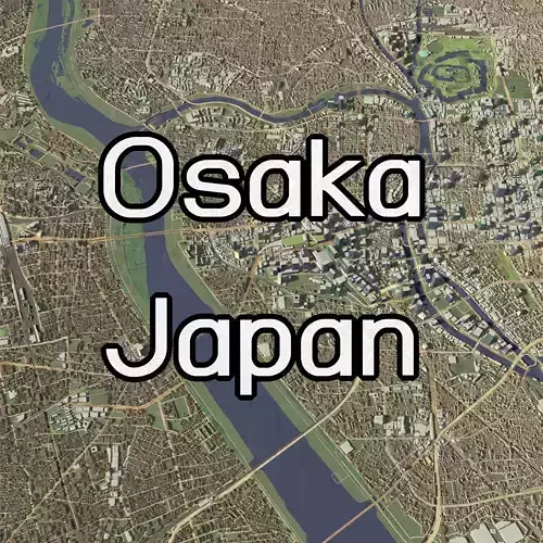 Osaka - Yodo river Japan - city and urban