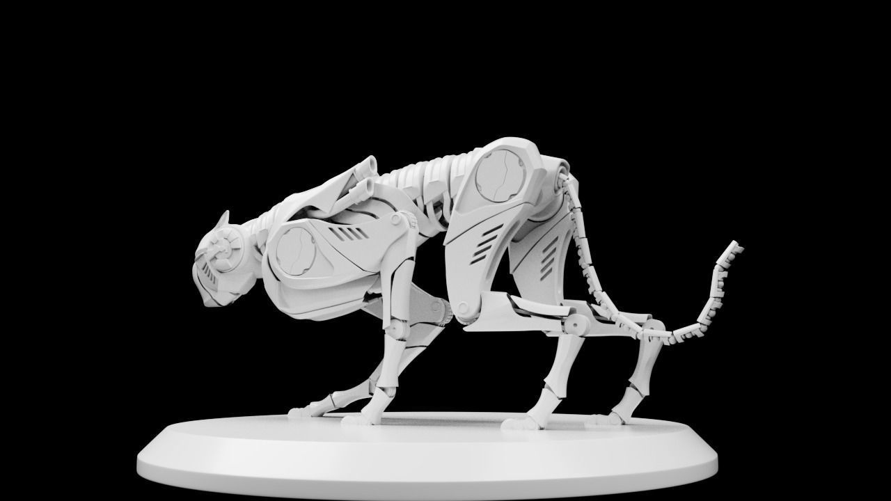 mechanical cheetah 3D Model Low-poly 3D model_43