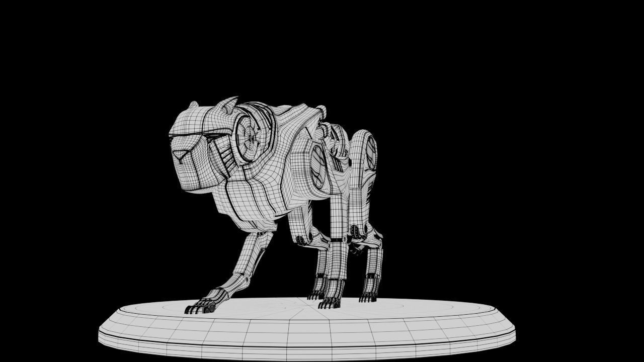 mechanical cheetah 3D Model Low-poly 3D model_20
