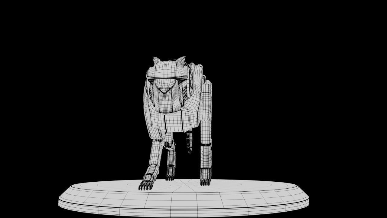 mechanical cheetah 3D Model Low-poly 3D model_18