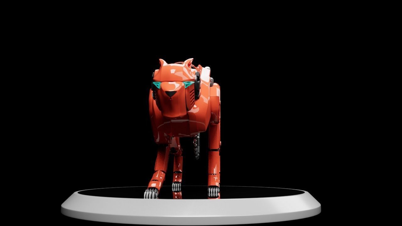 mechanical cheetah 3D Model Low-poly 3D model_17