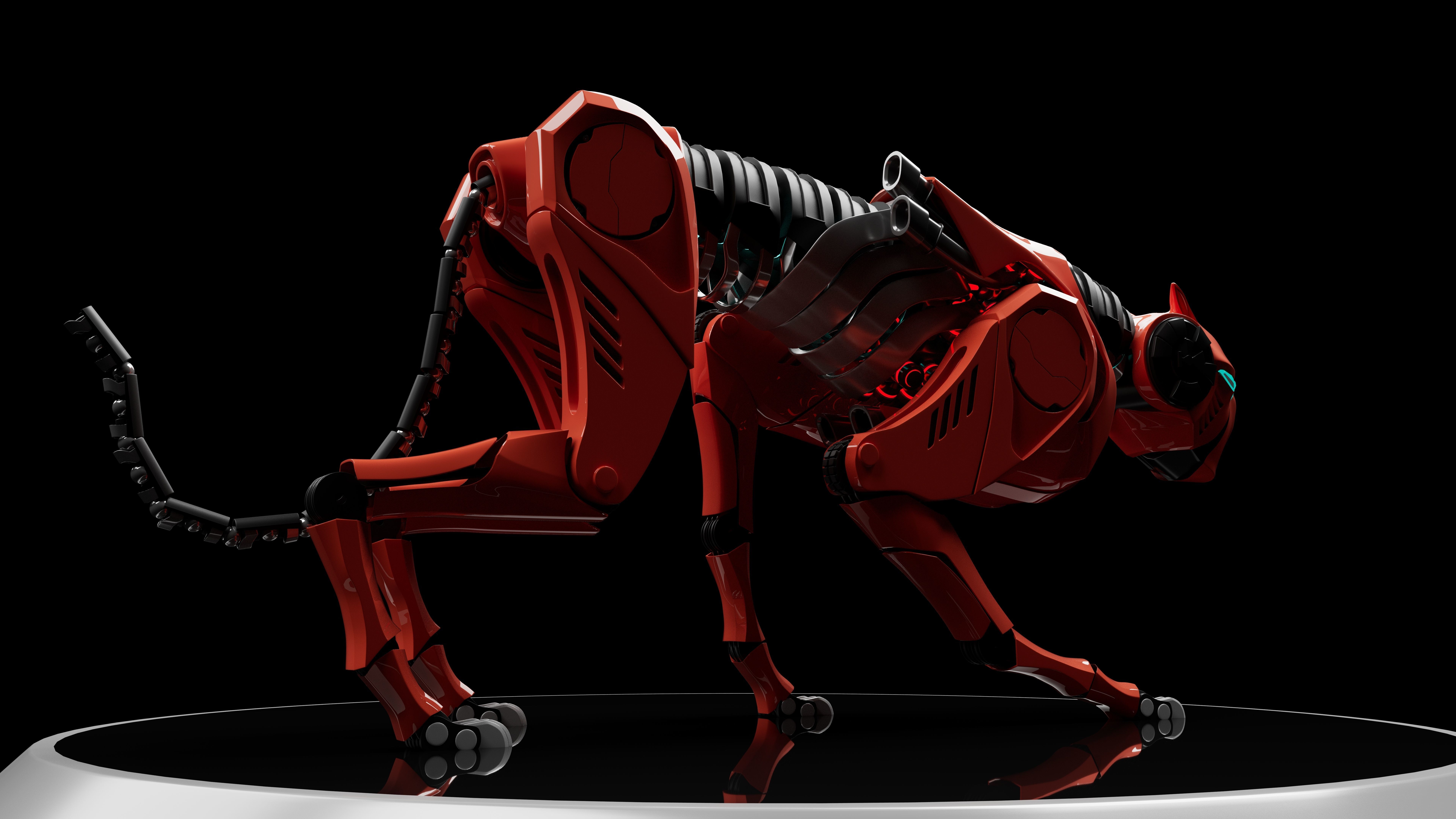 mechanical cheetah 3D Model Low-poly 3D model_5