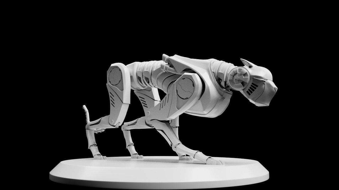 mechanical cheetah 3D Model Low-poly 3D model_42