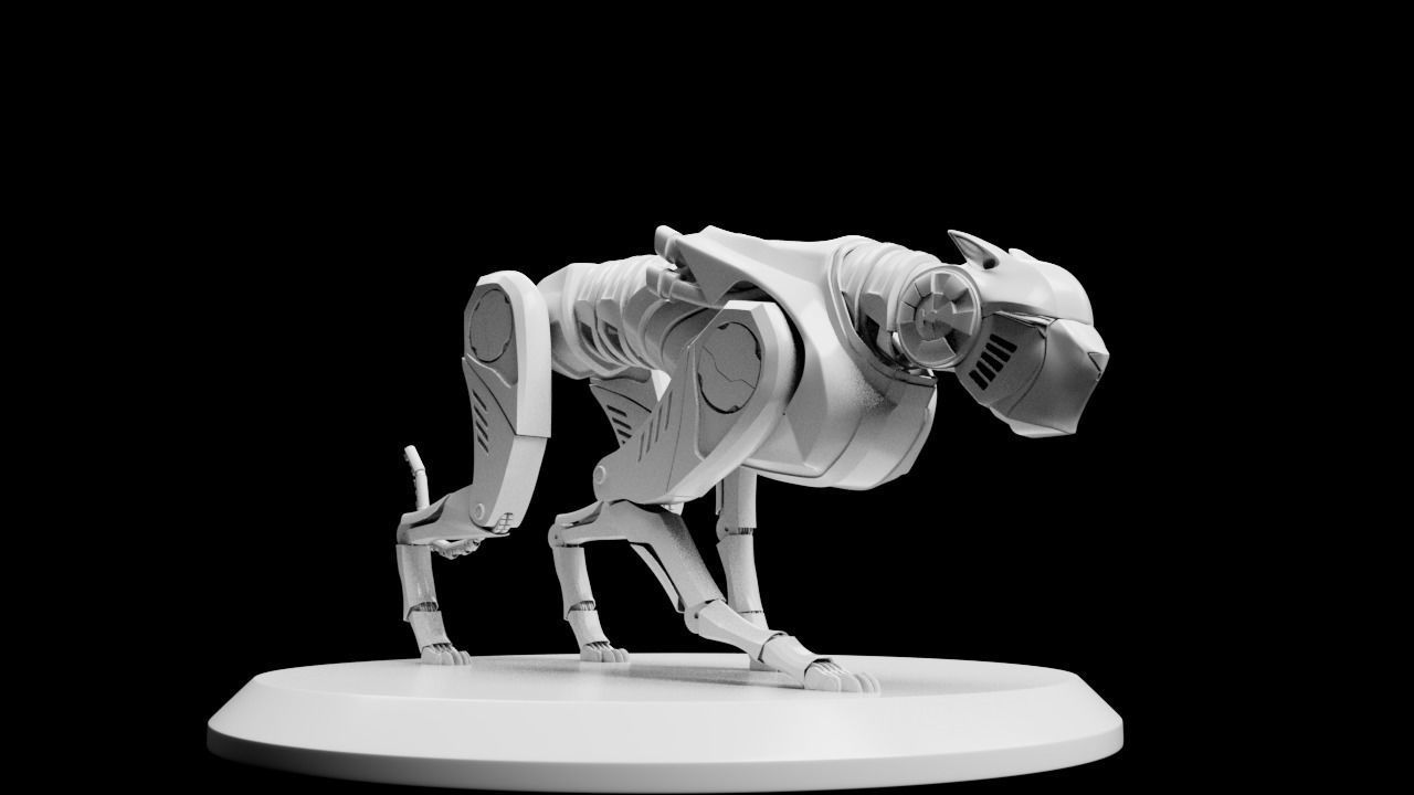 mechanical cheetah 3D Model Low-poly 3D model_15