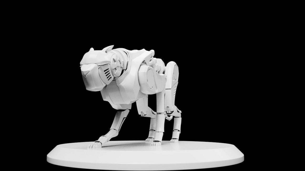 mechanical cheetah 3D Model Low-poly 3D model_19