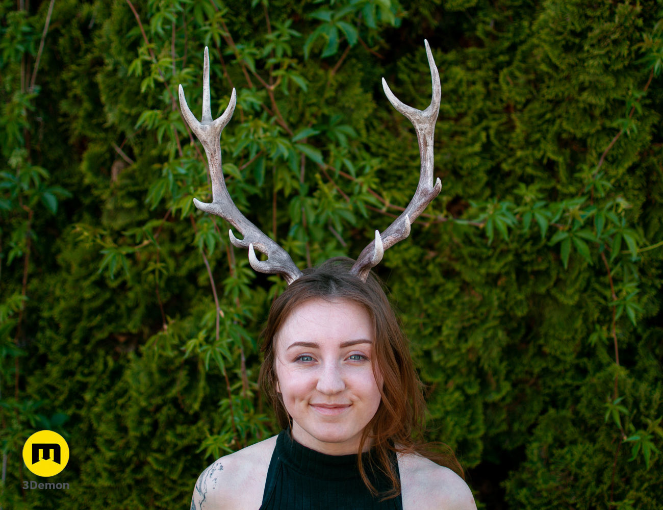 Red Deer antlers 3D print model_2