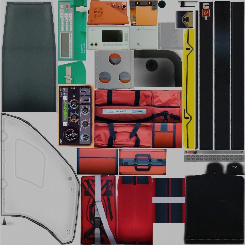 Eurocopter Low-poly 3D model_19