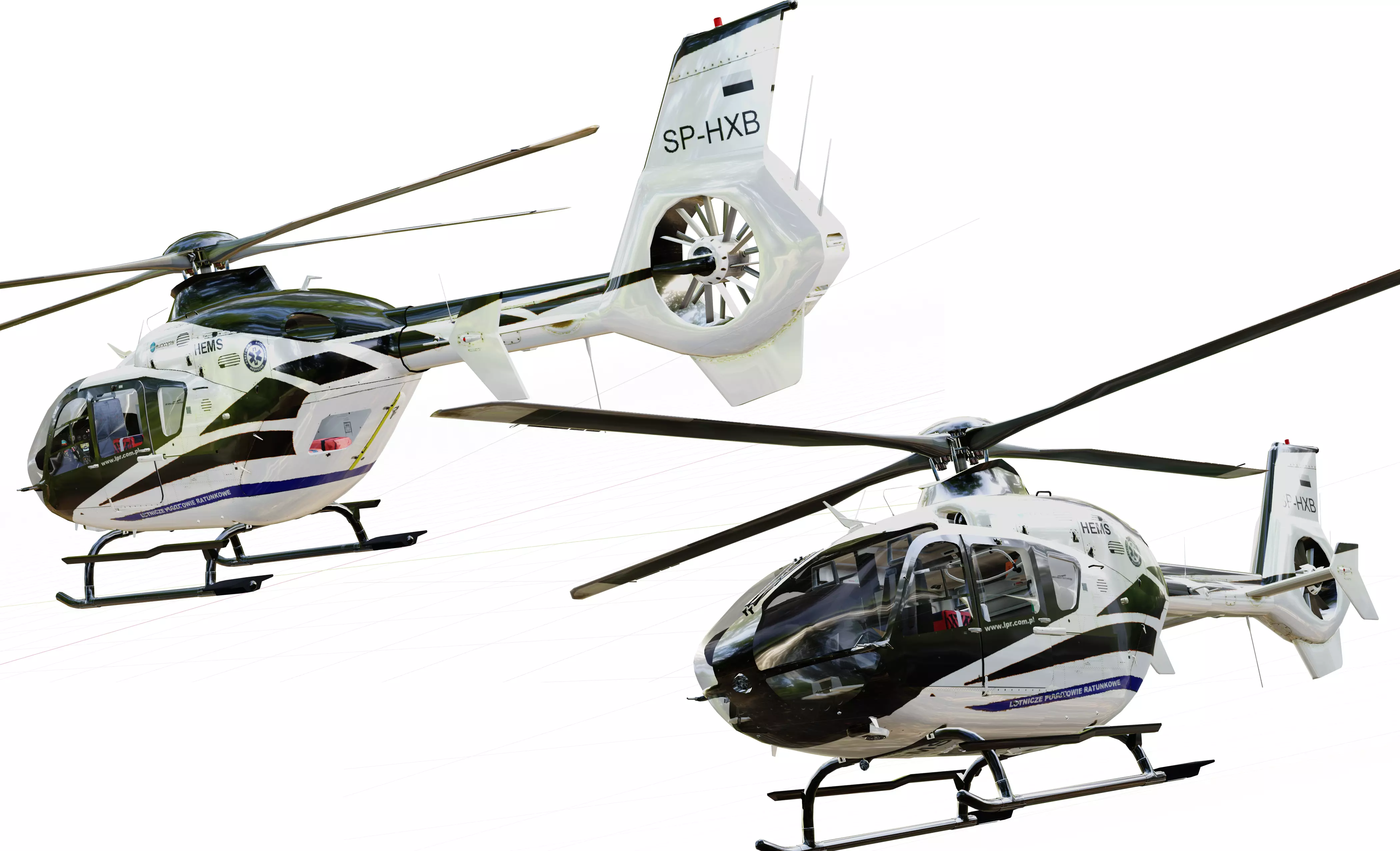 Eurocopter Low-poly 3D model_0