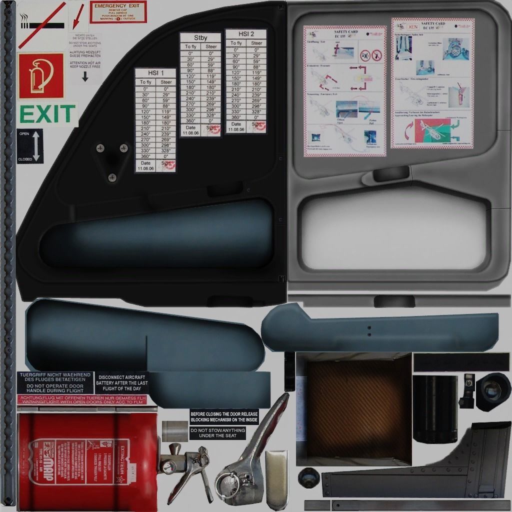 Eurocopter Low-poly 3D model_17