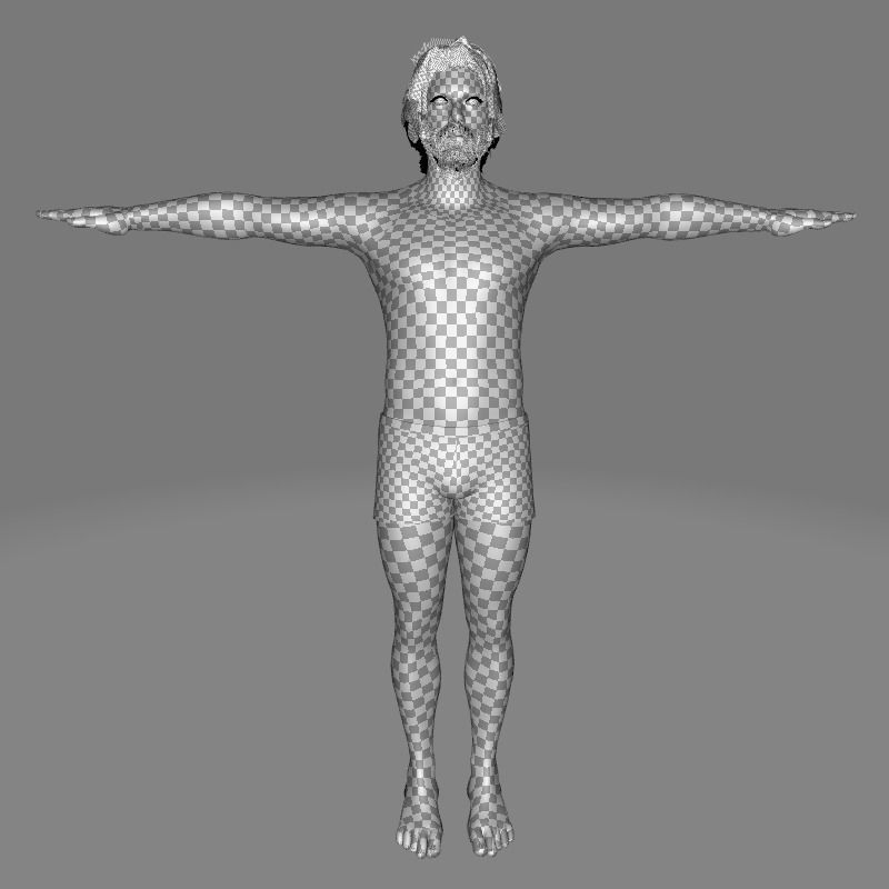 Realistic Body Man Low poly Low-poly 3D model_24