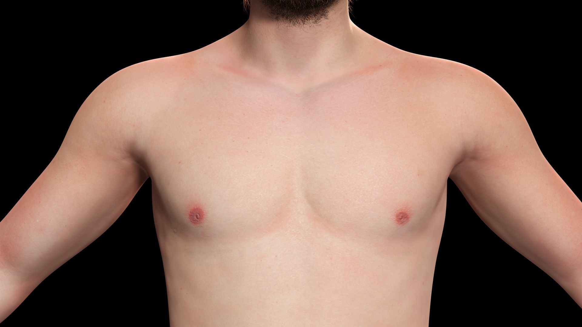 Realistic Body Man Low poly Low-poly 3D model_8