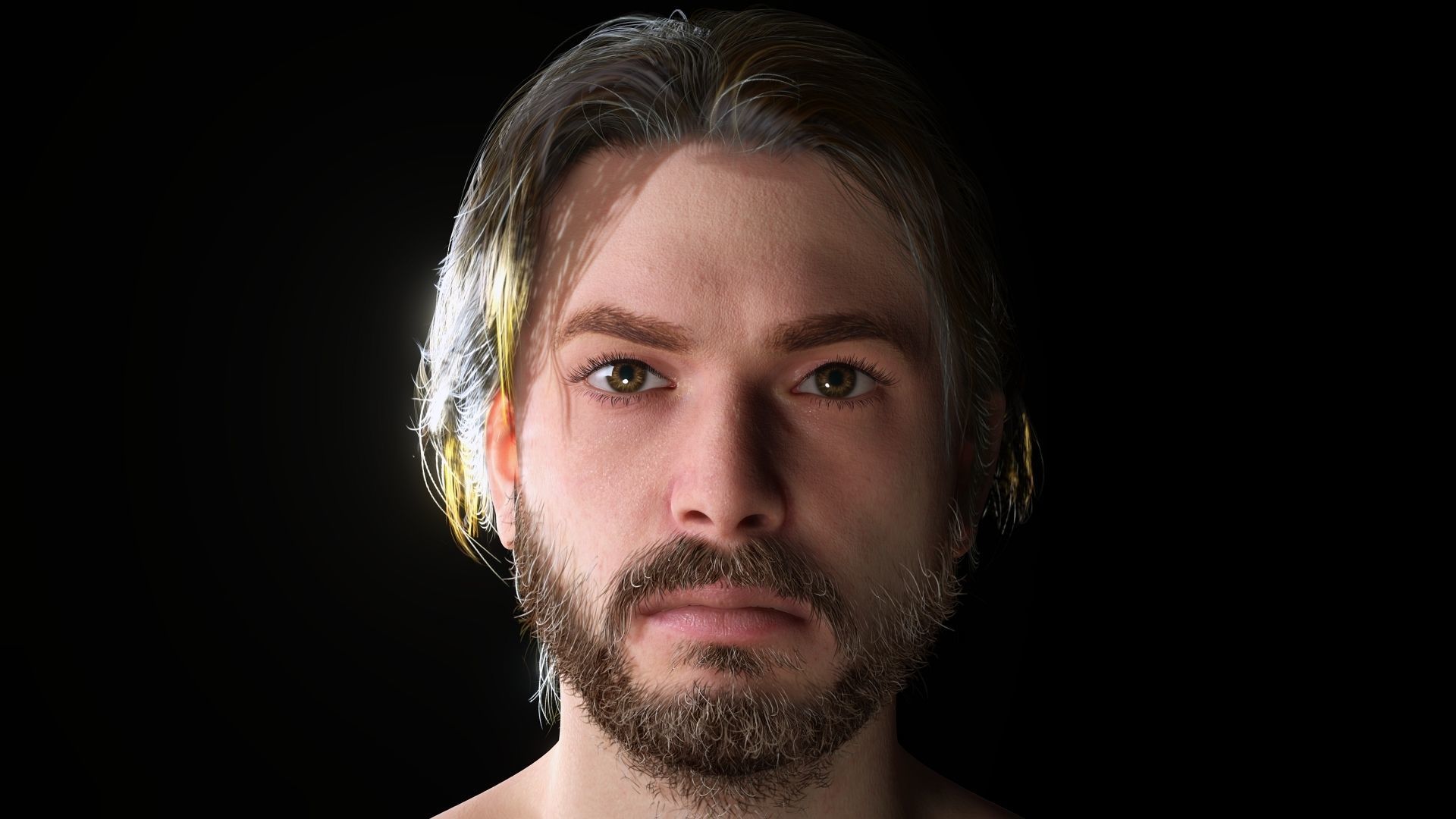 Realistic Body Man Low poly Low-poly 3D model_6