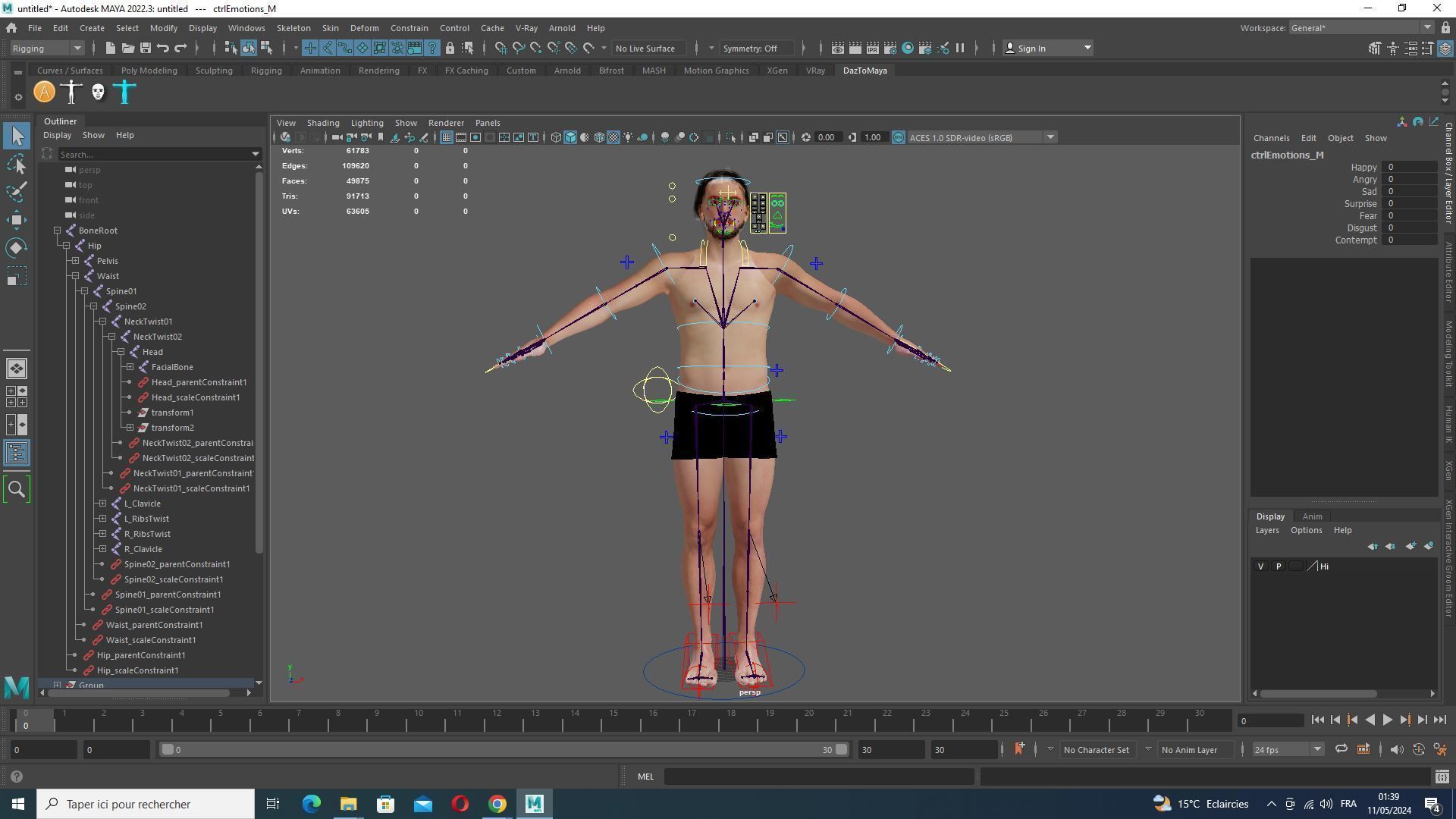 Realistic Body Man Low poly Low-poly 3D model_21