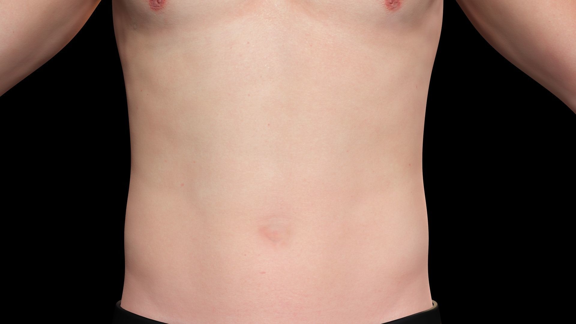 Realistic Body Man Low poly Low-poly 3D model_9