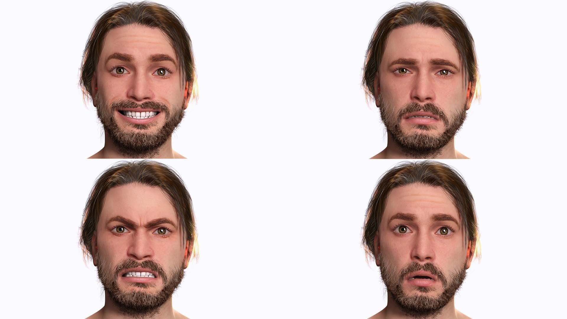 Realistic Body Man Low poly Low-poly 3D model_5