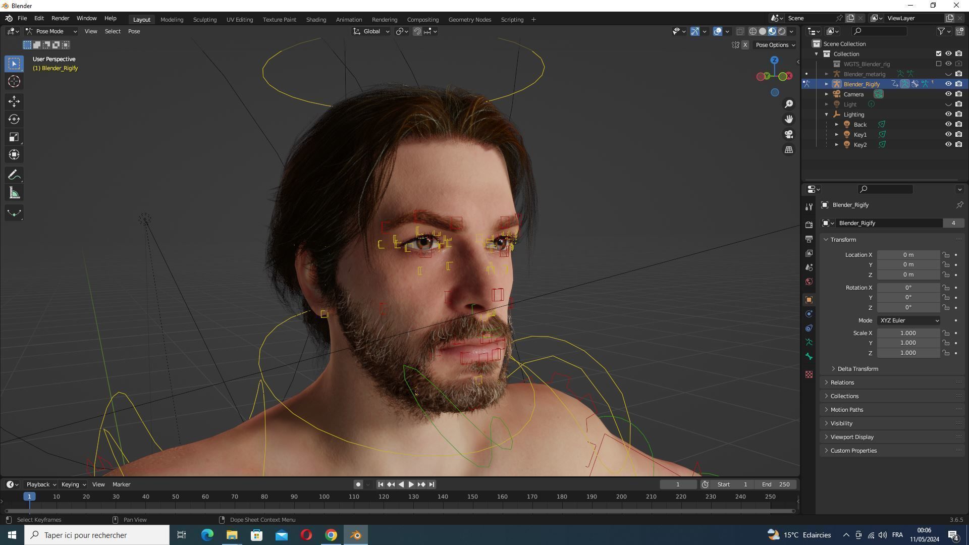 Realistic Body Man Low poly Low-poly 3D model_16