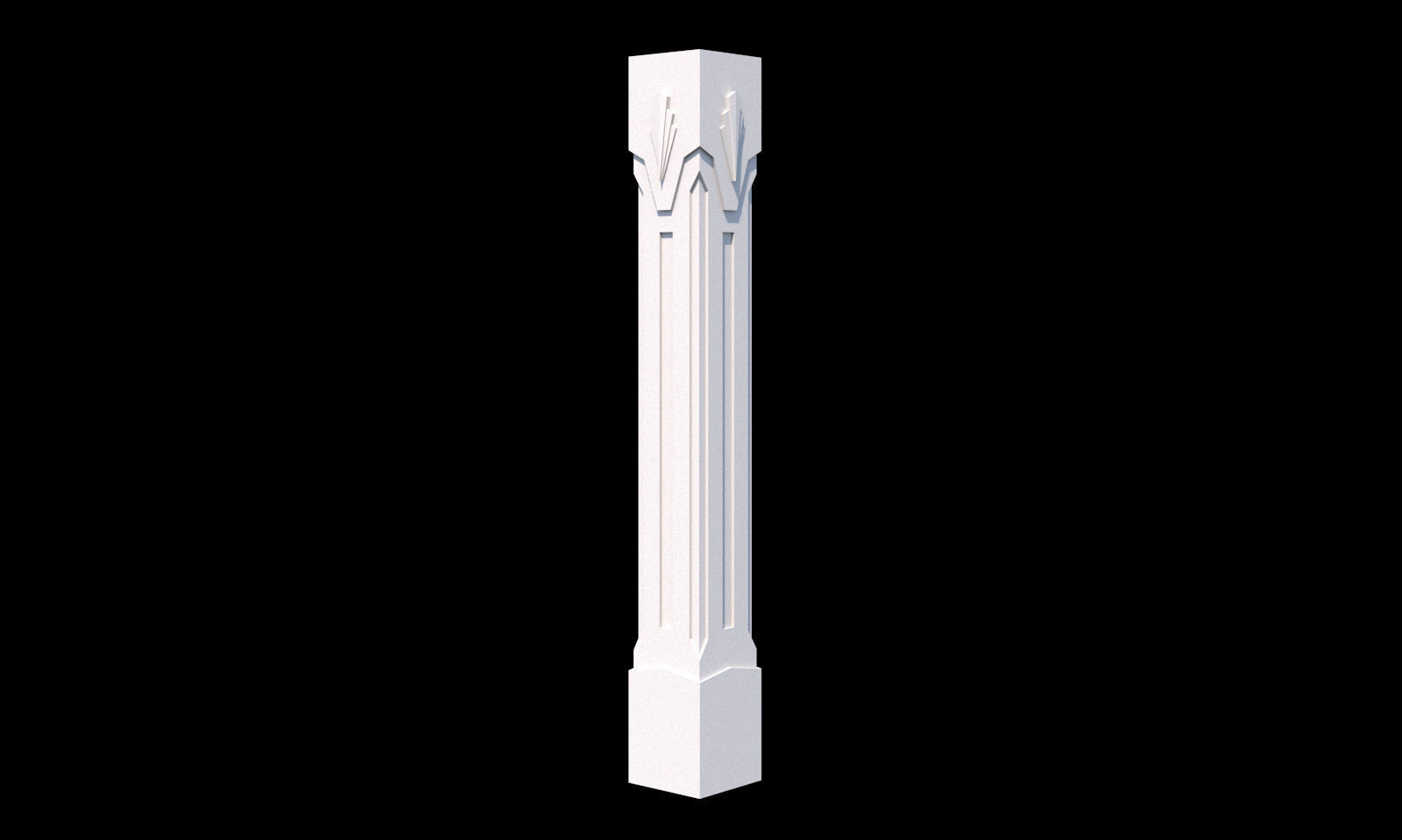 Collection of 20 columns from traditional to modern - kitbash Low-poly 3D model_10