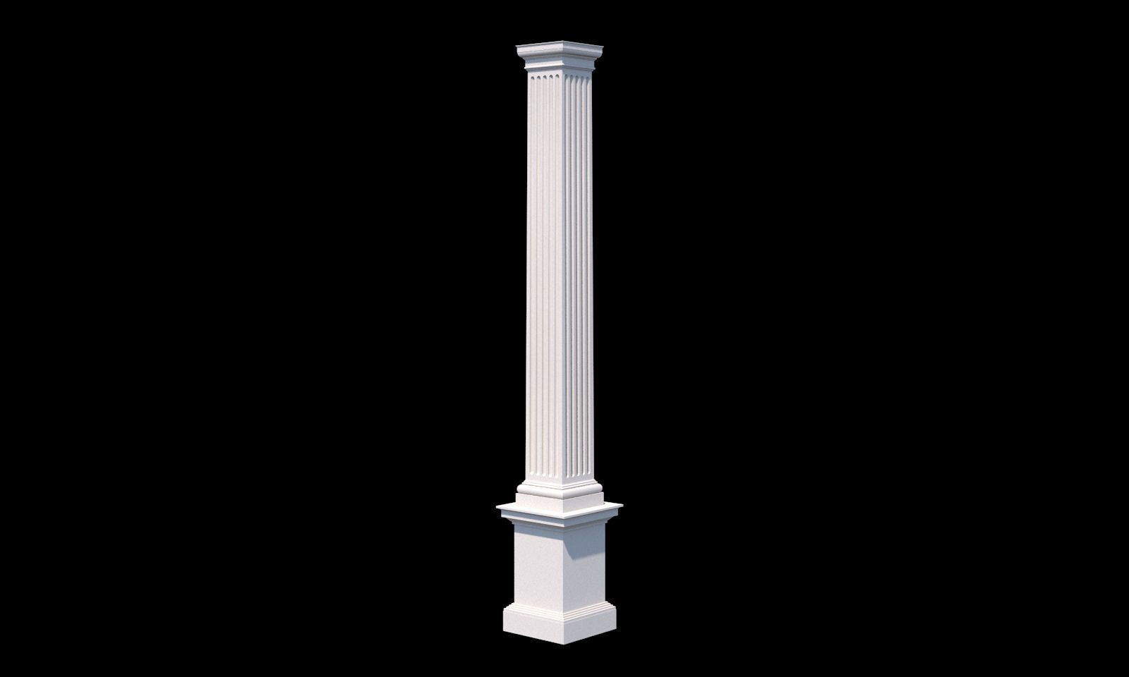 Collection of 20 columns from traditional to modern - kitbash Low-poly 3D model_7