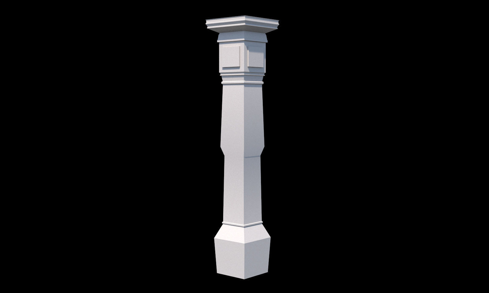 Collection of 20 columns from traditional to modern - kitbash Low-poly 3D model_23