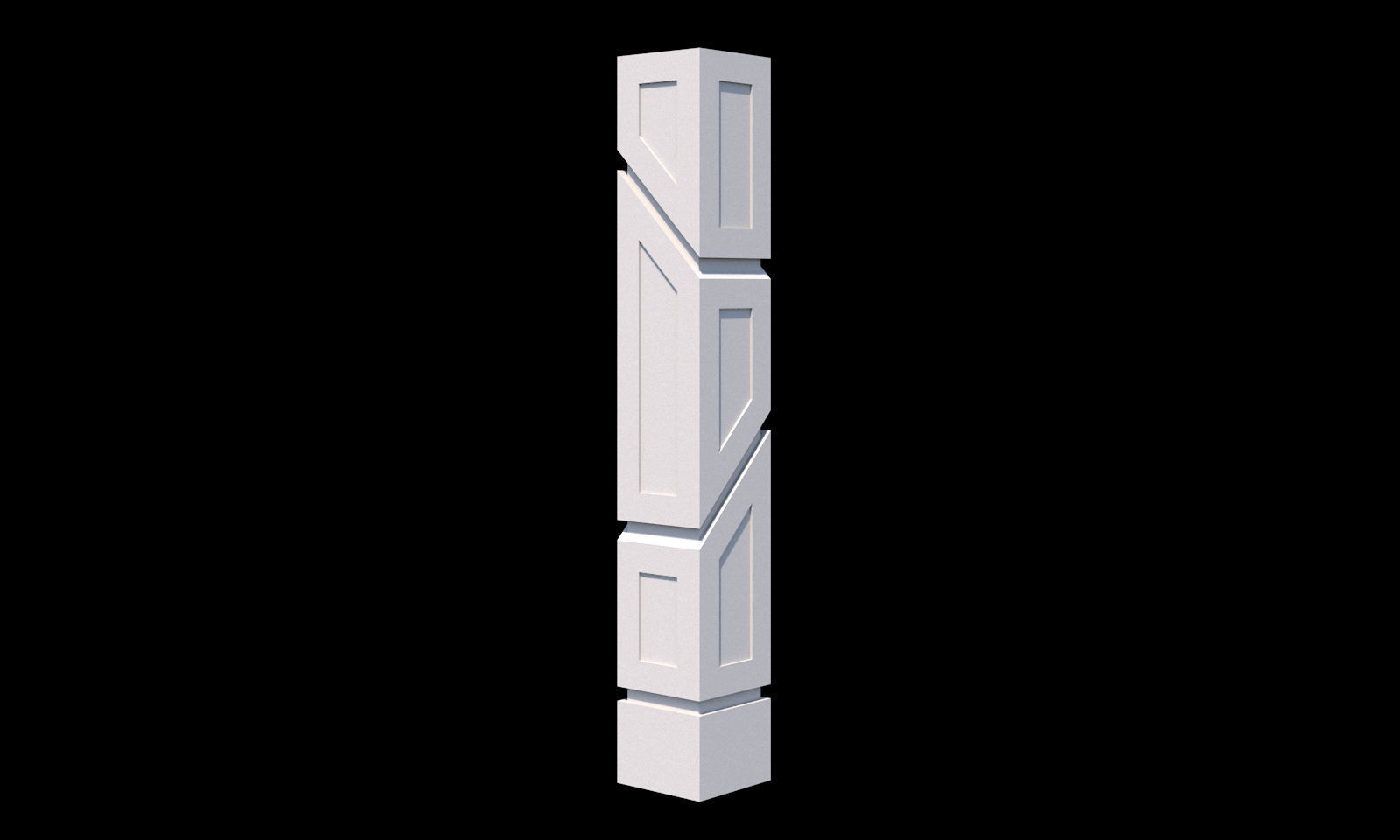 Collection of 20 columns from traditional to modern - kitbash Low-poly 3D model_12