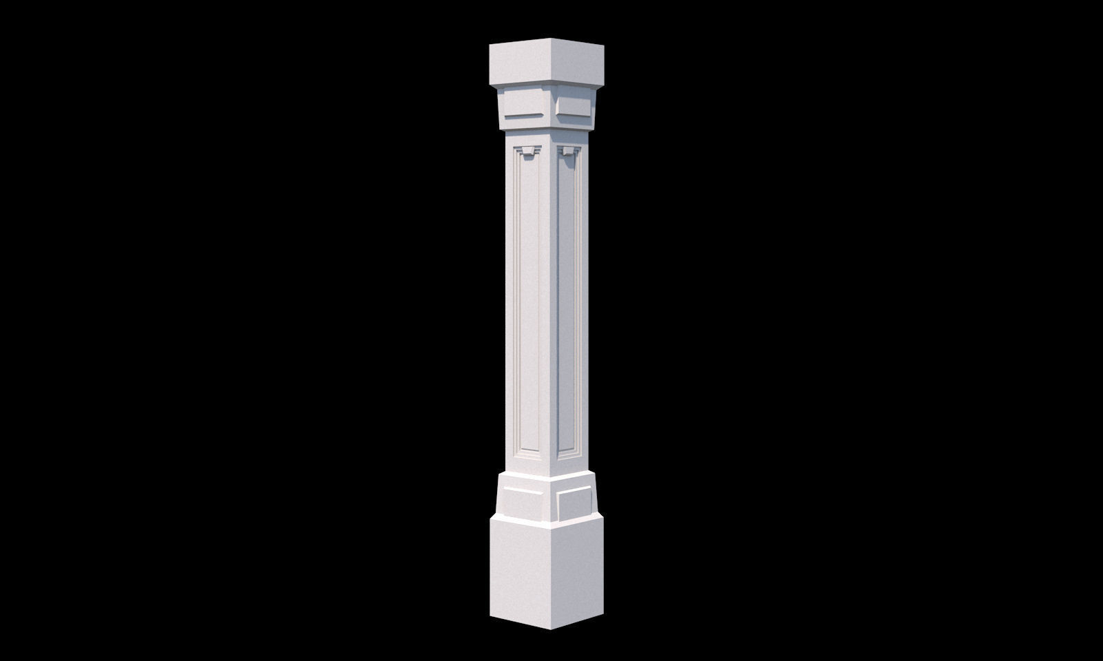 Collection of 20 columns from traditional to modern - kitbash Low-poly 3D model_17