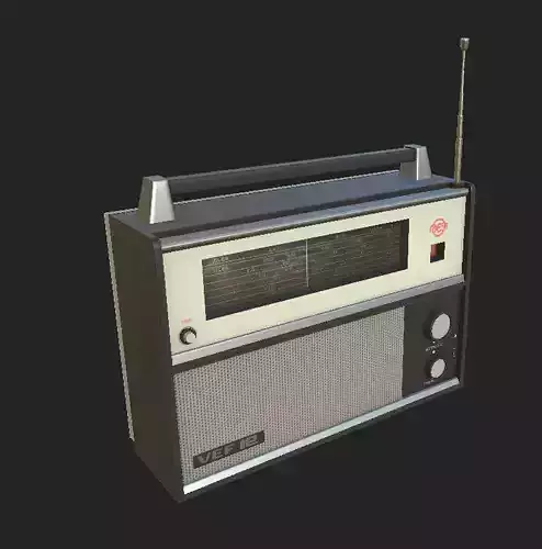 Soviet Radio VEF 12 Free low-poly 3D model
