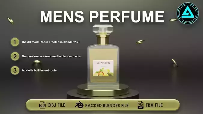 Perfume Low-poly 3D model