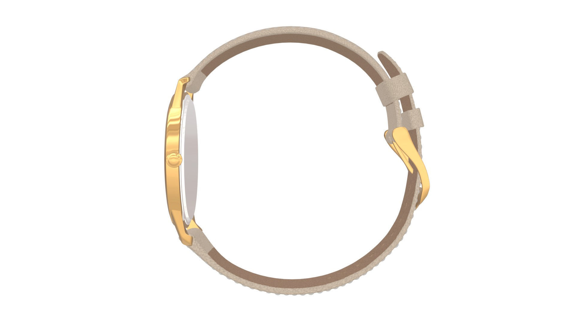 Titan Lotus by Nebula - Solid Gold Analog Watch1 Low-poly 3D model_3