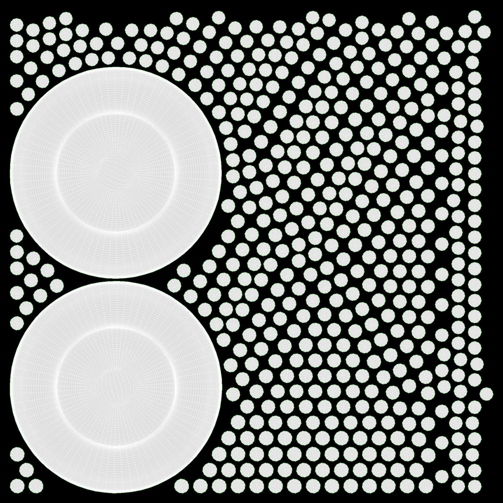 Cat food bowl pink with print 3D model_8