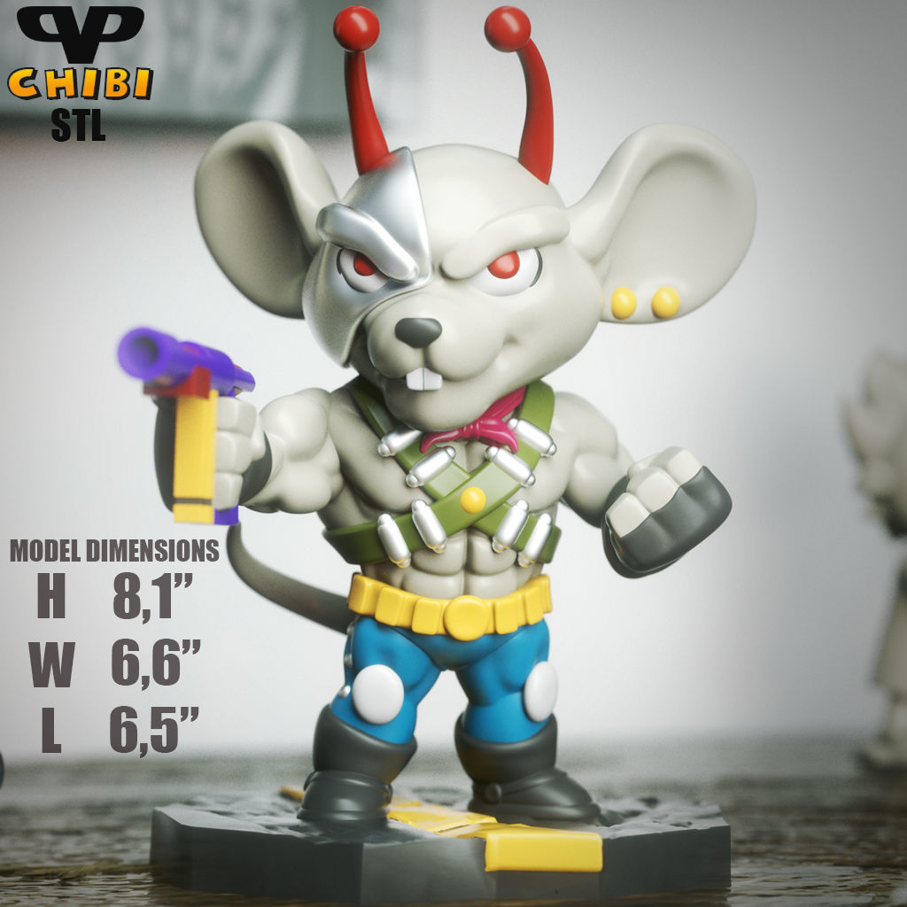 Vinnie Chibi BMFM STL for 3D Printing ChibiSTL 3DXM 3D print model_5