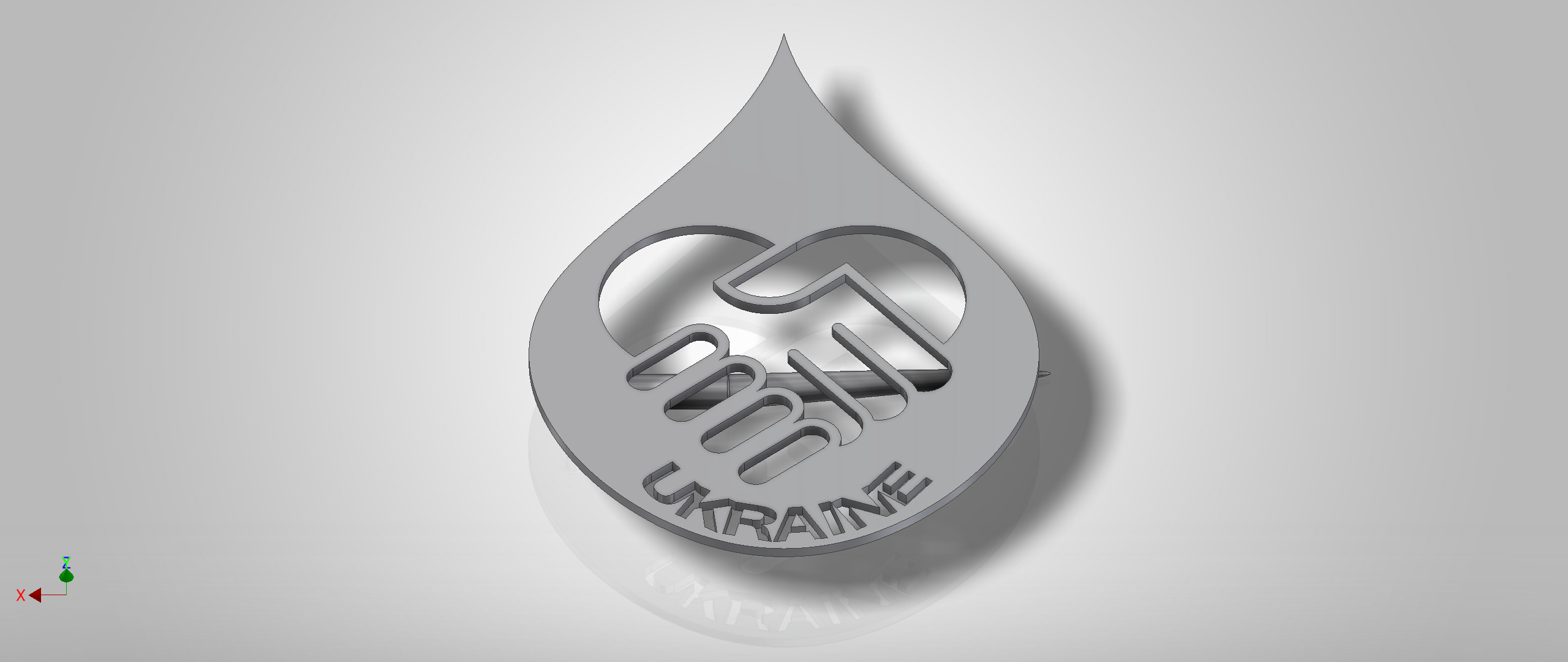 UKRAINE Peace BADGE Free 3D model_4
