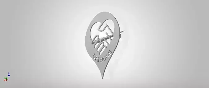 UKRAINE Peace BADGE Free 3D model