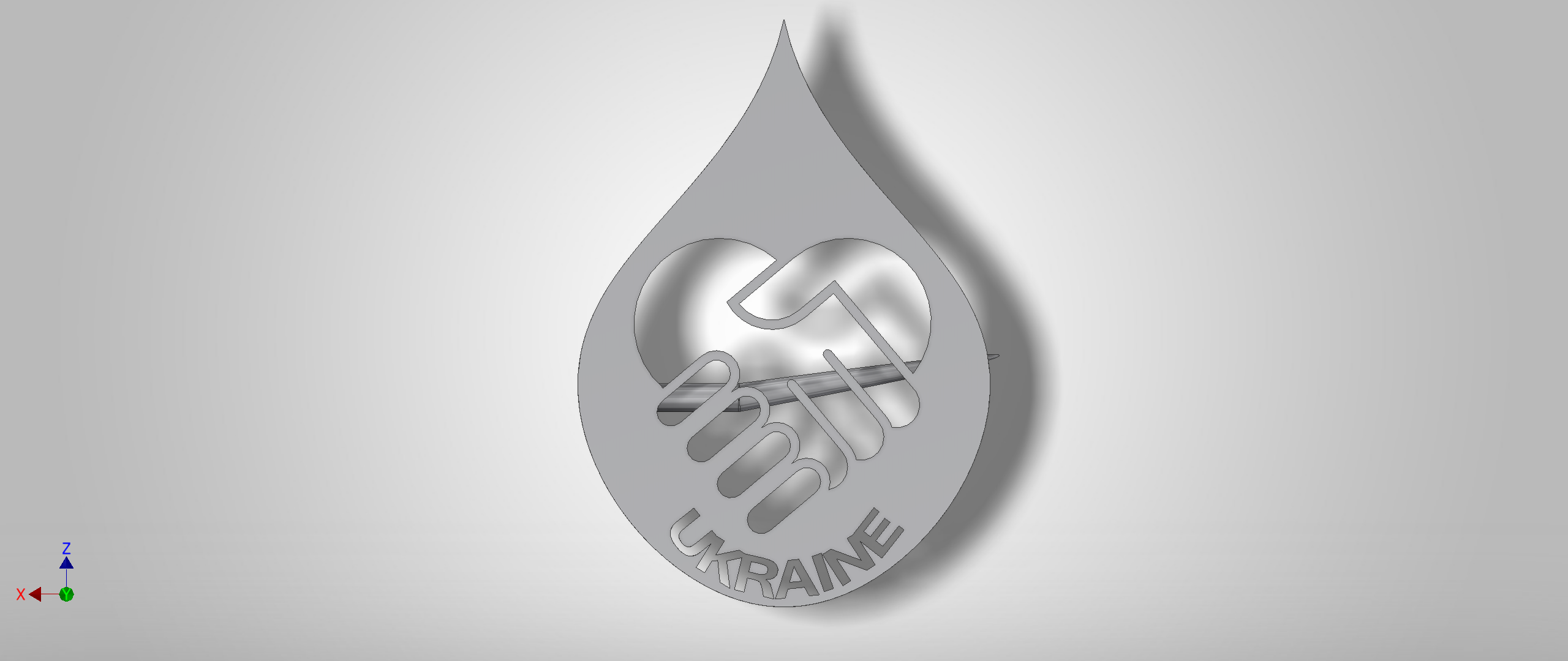 UKRAINE Peace BADGE Free 3D model_7