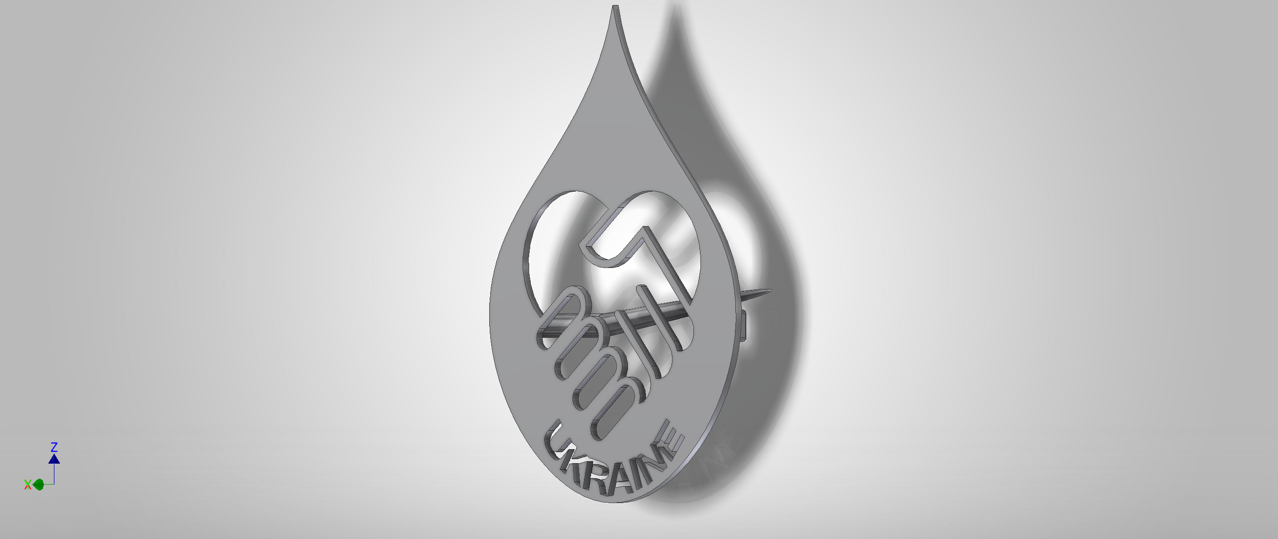 UKRAINE Peace BADGE Free 3D model_5