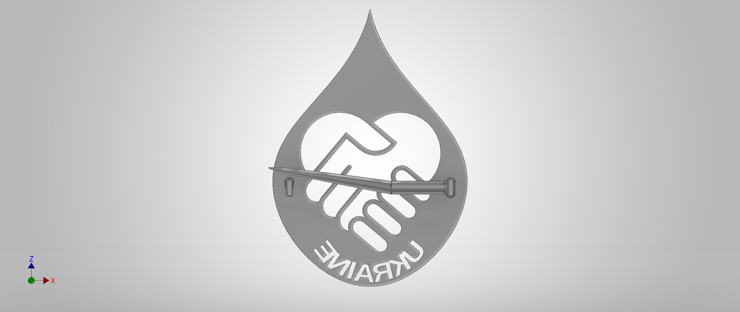 UKRAINE Peace BADGE Free 3D model_3