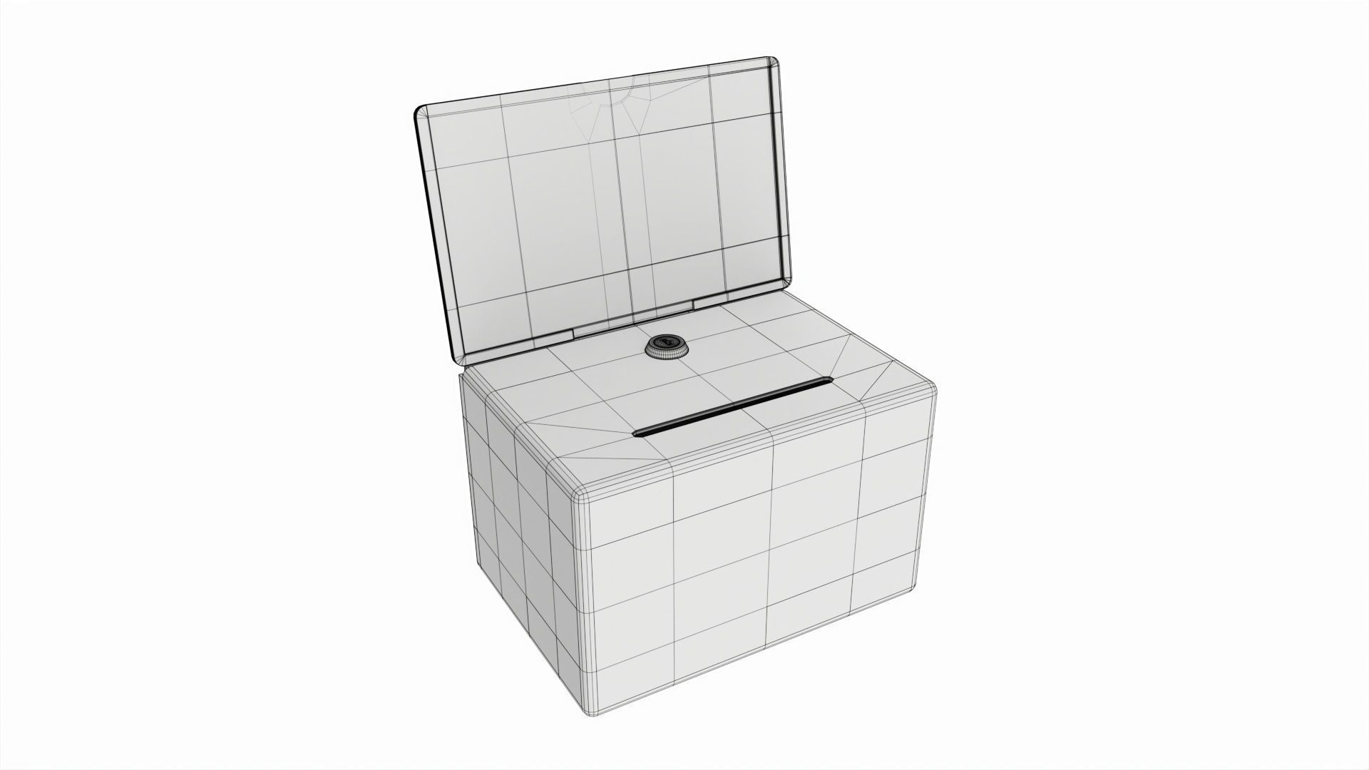 Donation Box 3D model_5