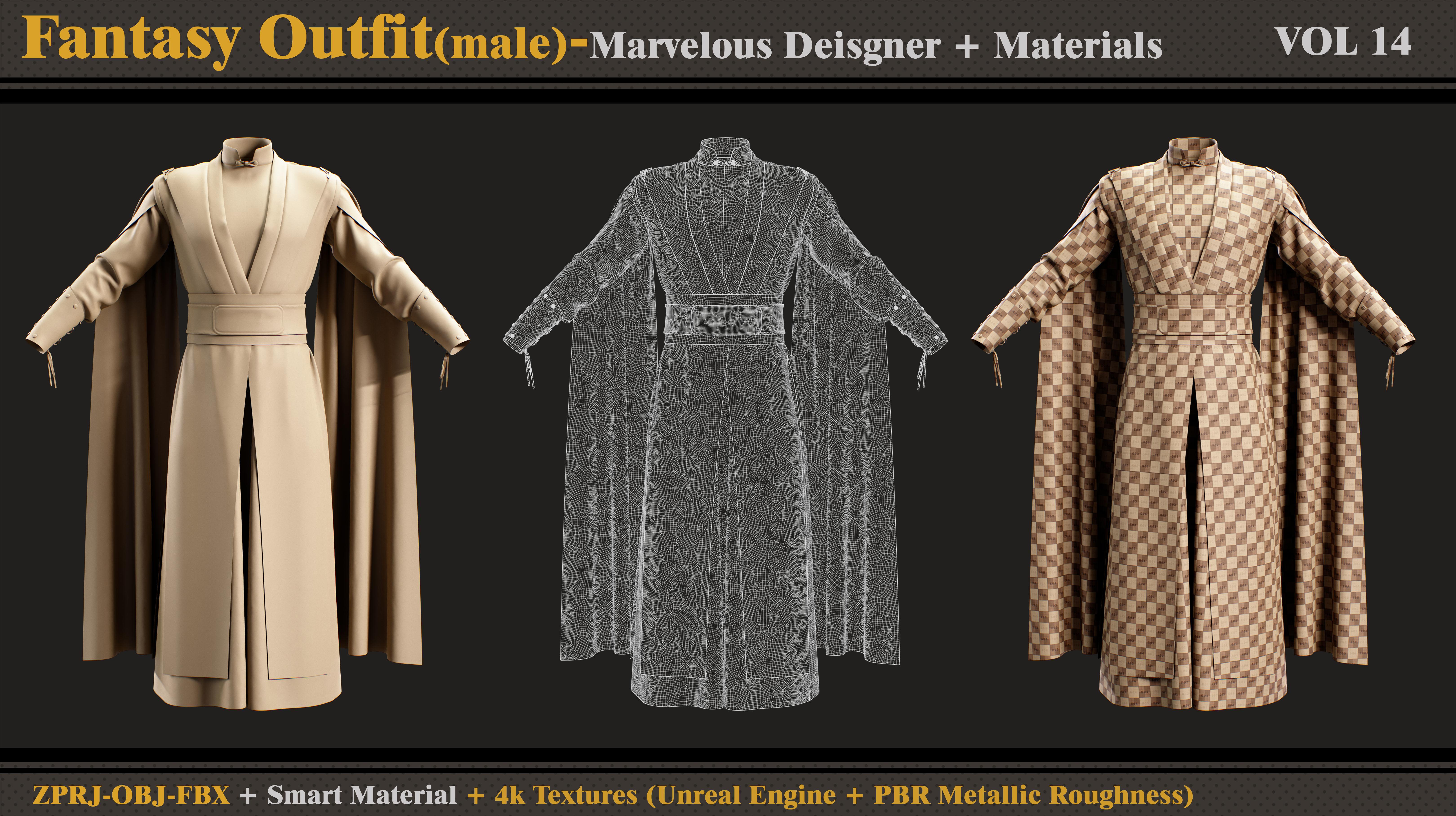 Fantasy Outfit-MD-Clo3d-Smart Material -Textures-OBJ-FBX 3D model_3