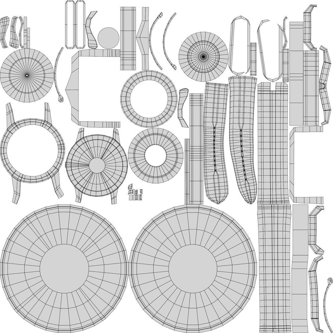 Titan Lustre From Nebula - Black Glass Low-poly 3D model_10