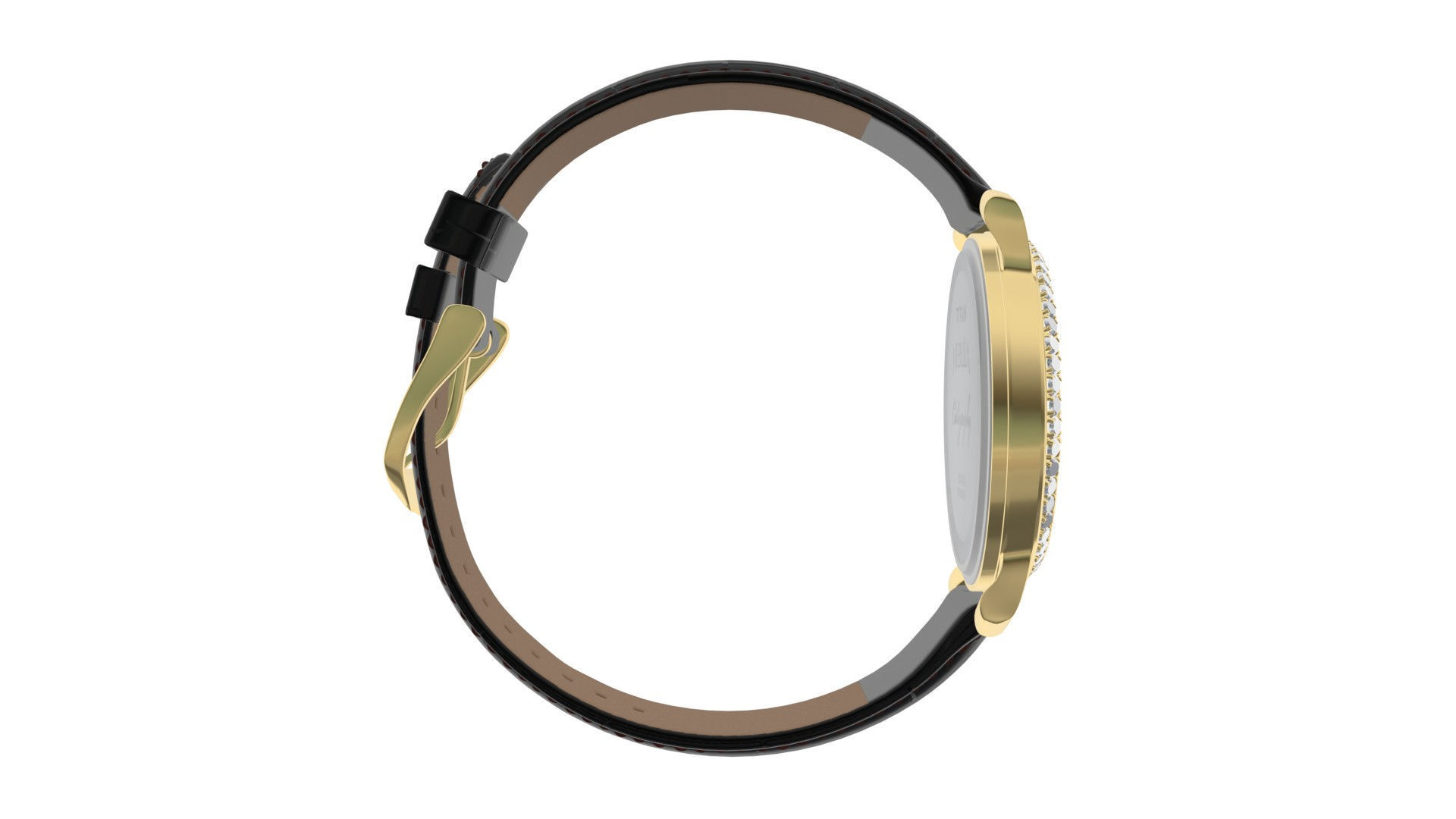 Titan Calligraphy by Nebula - 18 Karat Solid Gold Analog Watch1 Low-poly 3D model_4