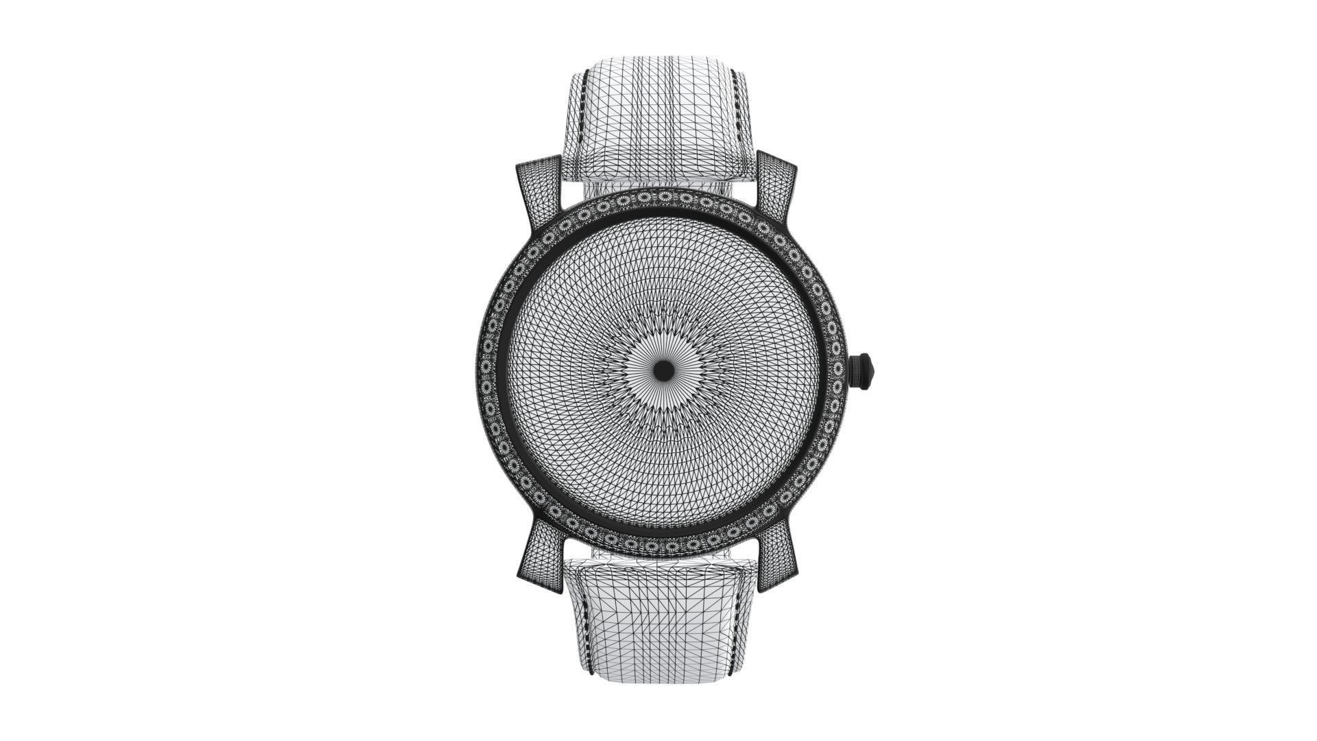 Titan Calligraphy by Nebula - 18 Karat Solid Gold Analog Watch1 Low-poly 3D model_5