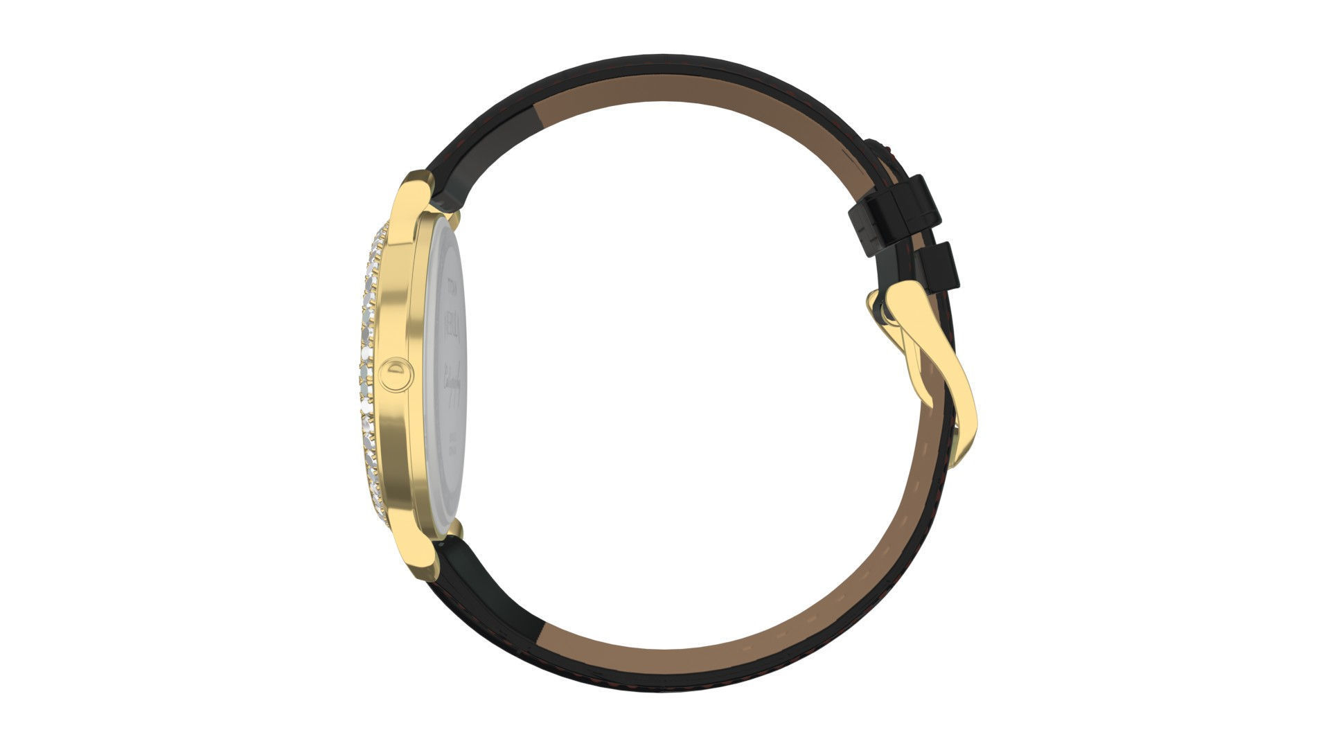 Titan Calligraphy by Nebula - 18 Karat Solid Gold Analog Watch1 Low-poly 3D model_3