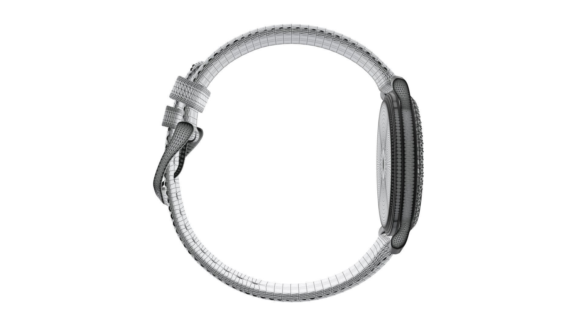 Titan Calligraphy by Nebula - 18 Karat Solid Gold Analog Watch1 Low-poly 3D model_7