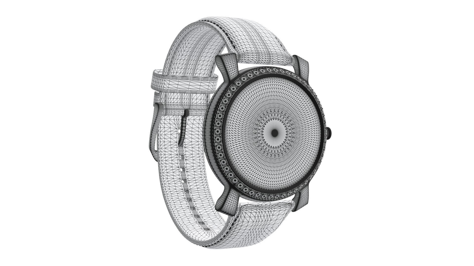 Titan Calligraphy by Nebula - 18 Karat Solid Gold Analog Watch1 Low-poly 3D model_9