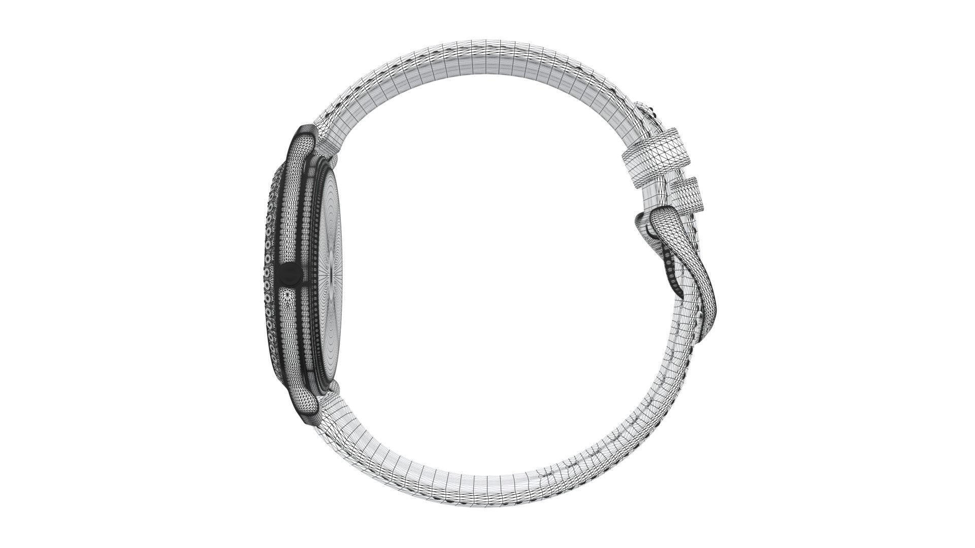 Titan Calligraphy by Nebula - 18 Karat Solid Gold Analog Watch1 Low-poly 3D model_8