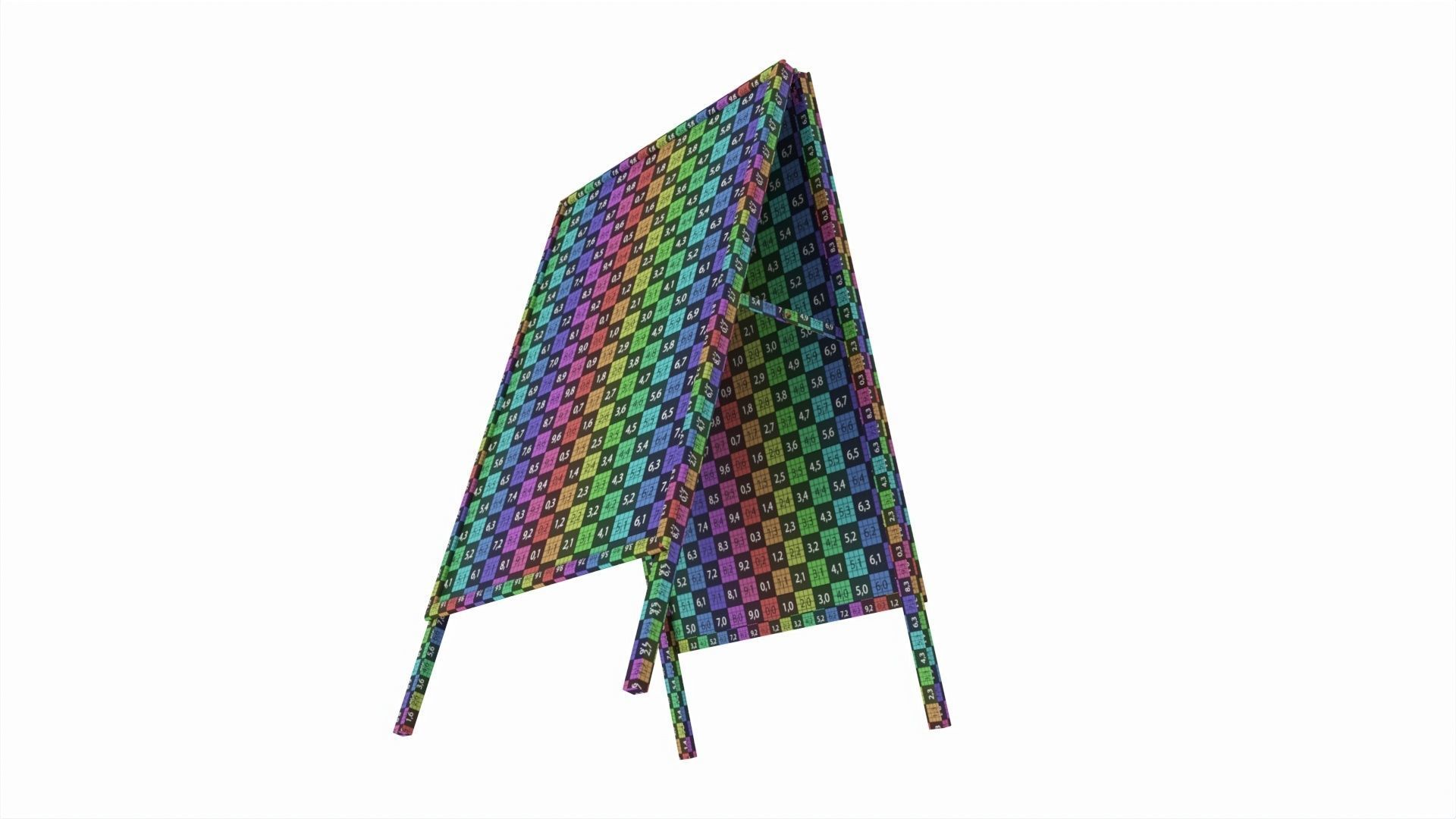 Dual Pavement Sign Poster 3D model_8