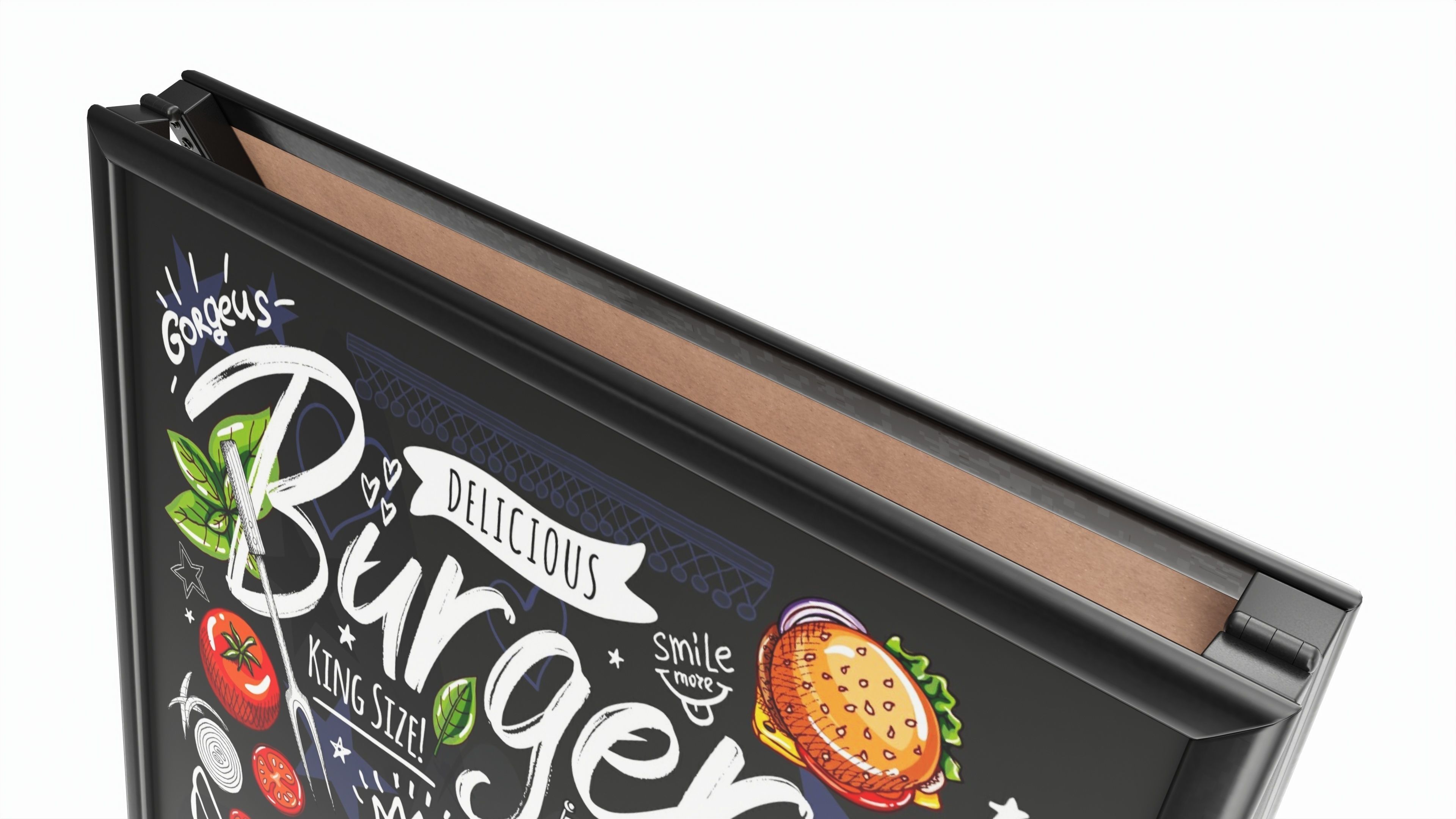 Dual Pavement Sign Poster 3D model_2