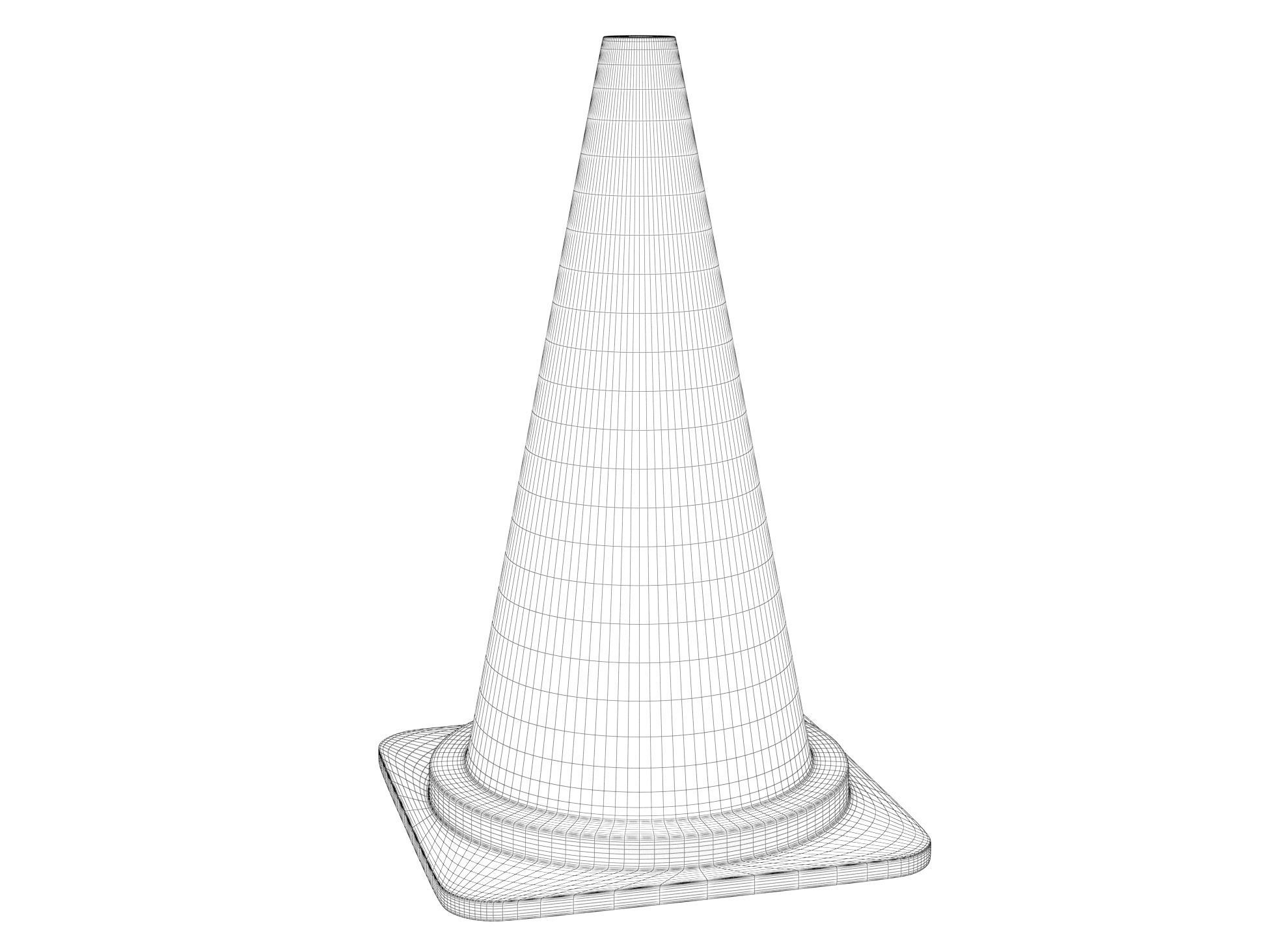 Road cone 3D model_1