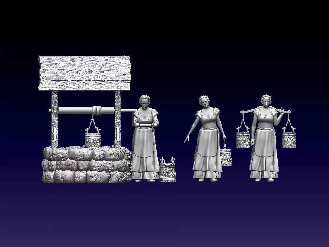 WELL AND WOMEN 3D print model_0